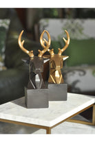 Dea'rt İstanbul-Kübik Geyik Büst Obje Altın-Biblo-2-Milagron.com