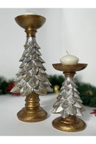 Dea'rt İstanbul-Yılbaşı Ağacı Altın Gümüş Ikili Şamdan-Mumluk & Şamdan-4-Milagron.com