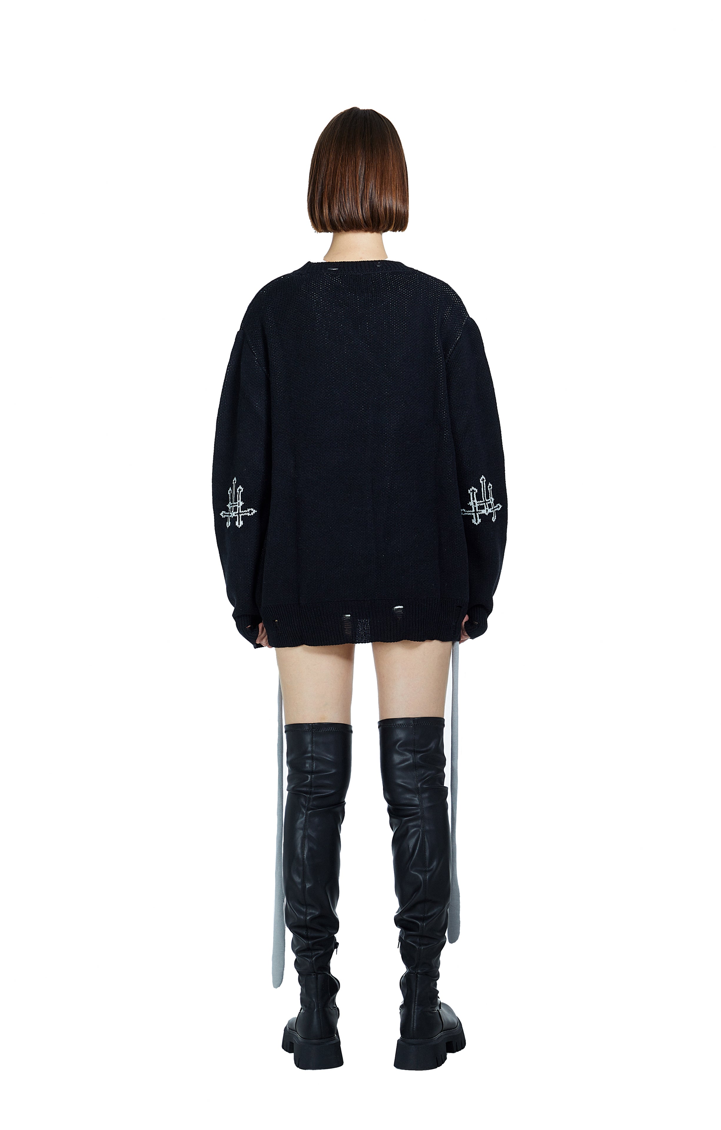 Death Is Easy-Angel Knitted Women’s Sweater-Kazak & Triko-3-Milagron.com