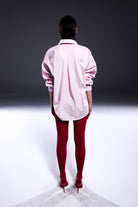 Death Is Easy-Baby Pink Button Down Oversize Shirt-Gömlek-2-Milagron.com