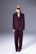 Death Is Easy-Bordeaux Oversize Shirt-Gömlek-1-Milagron.com