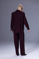 Death Is Easy-Bordeaux Oversize Shirt-Gömlek-2-Milagron.com