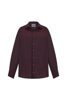 Death Is Easy-Bordeaux Oversize Shirt-Gömlek-3-Milagron.com