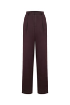 Death Is Easy-Bordeaux Pleated Pants-Pantolon-3-Milagron.com