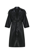 Death Is Easy-Faux Black Leather Women’s Coat-Deri Mont-5-Milagron.com