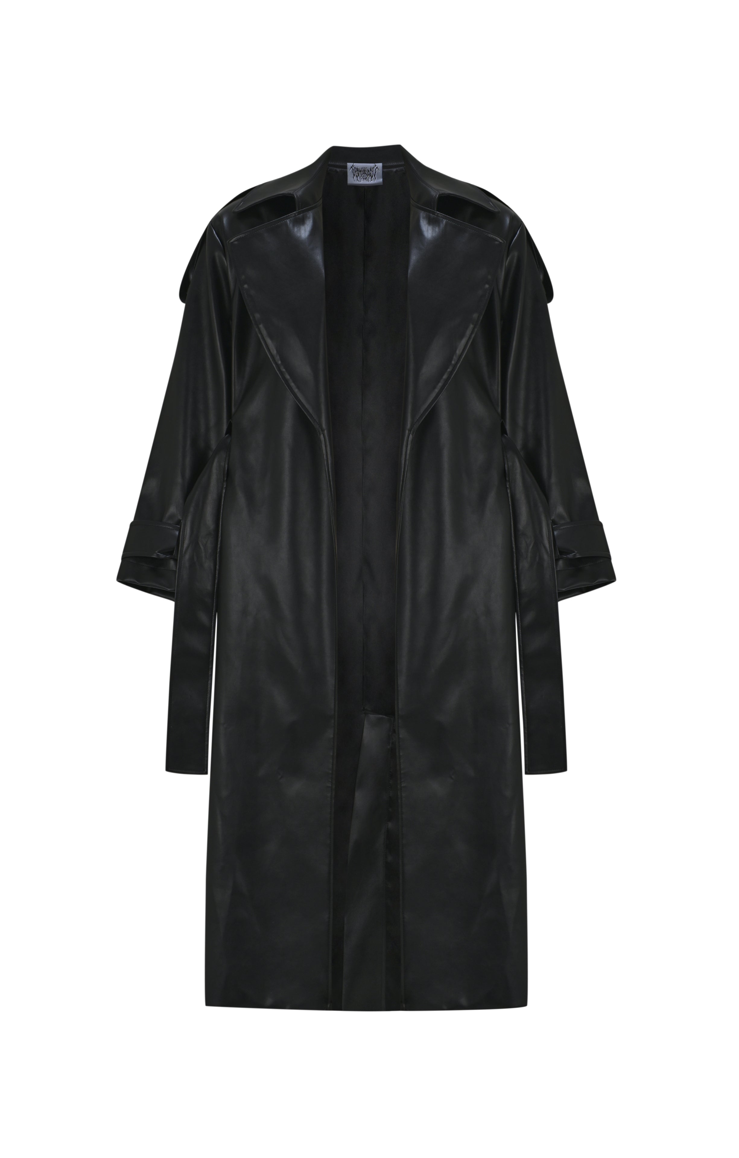 Death Is Easy-Faux Black Leather Women’s Coat-Deri Mont-6-Milagron.com
