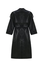 Death Is Easy-Faux Black Leather Women’s Coat-Deri Mont-7-Milagron.com