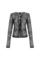 Death Is Easy-Gothic Tie Front Lace Top-Top-3-Milagron.com
