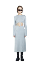 Death Is Easy-Knitted Grey Long Dress-Elbise-1-Milagron.com