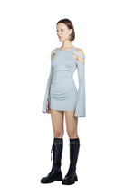 Death Is Easy-Knitted Grey Mini Backless Dress-Elbise-3-Milagron.com