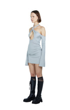 Death Is Easy-Knitted Grey Mini Dress-Elbise-3-Milagron.com