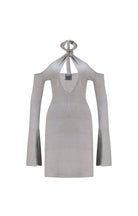 Death Is Easy-Knitted Grey Mini Dress-Elbise-4-Milagron.com