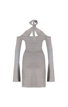 Death Is Easy-Knitted Grey Mini Dress-Elbise-5-Milagron.com