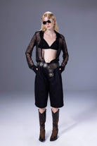 Death Is Easy-Lace Button Down Shirt-Gömlek-1-Milagron.com