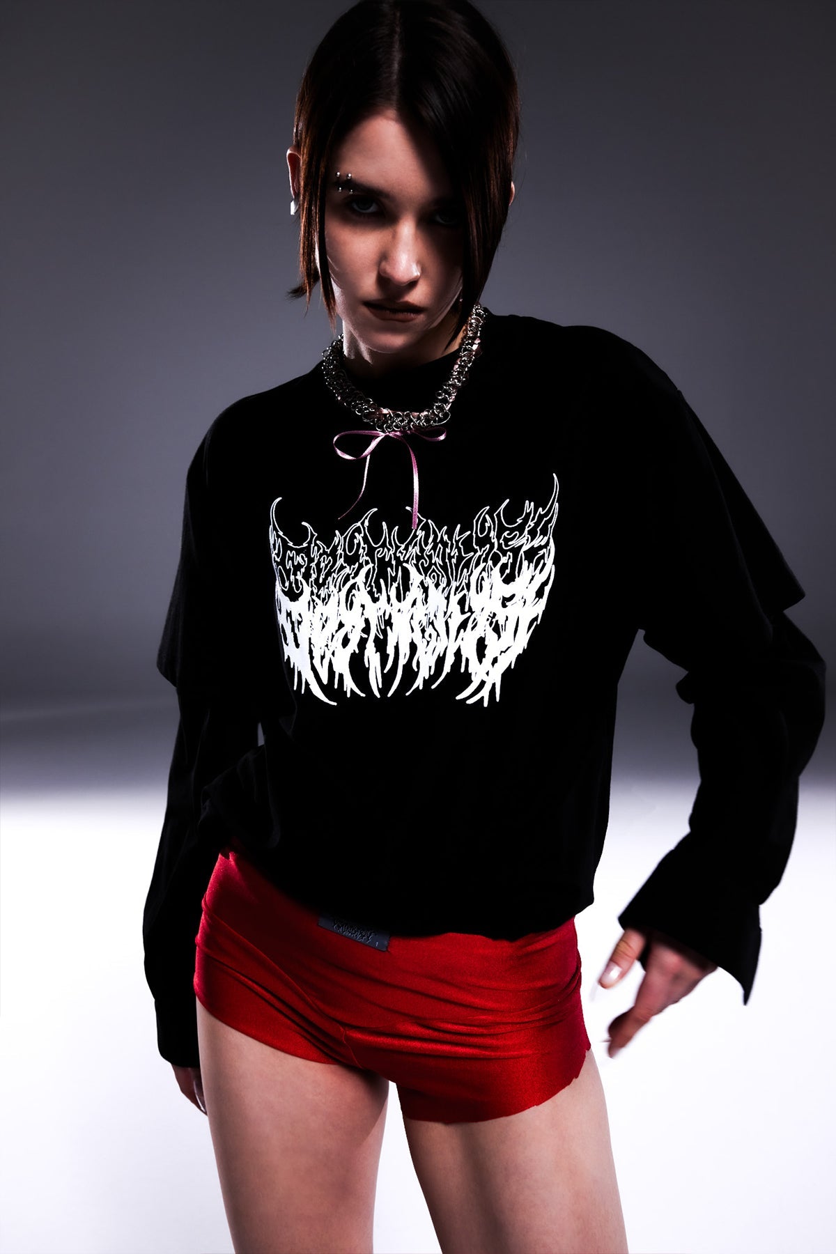 Death Is Easy-Logo Long Sleeve T Shirt-T-Shirts-2-Milagron.com