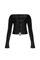 Death Is Easy-Long Sleeve Lace Top-Top-3-Milagron.com