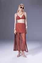 Death Is Easy-Mid Length Organza Skirt-Etek-1-Milagron.com