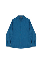 Death Is Easy-Midnight Blue Striped Oversize Shirt-Gömlek-1-Milagron.com