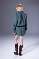 Death Is Easy-Mint Green Shirt Dress-Elbise-3-Milagron.com
