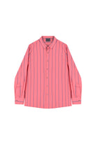 Death Is Easy-Pink Striped Oversize Shirt-Gömlek-1-Milagron.com