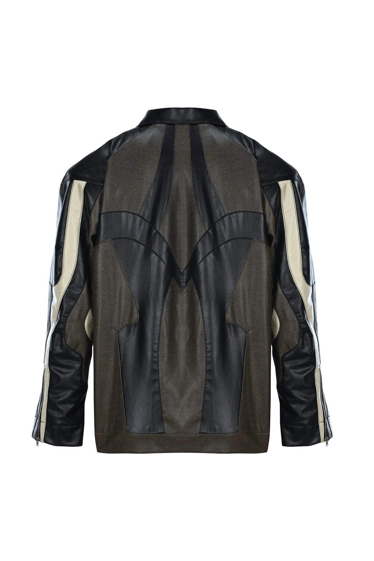 Death Is Easy-Puzzle Leather Jacket-Deri Mont-5-Milagron.com