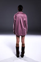 Death Is Easy-Warm Pink Oversize Button Down Shirt-Gömlek-2-Milagron.com