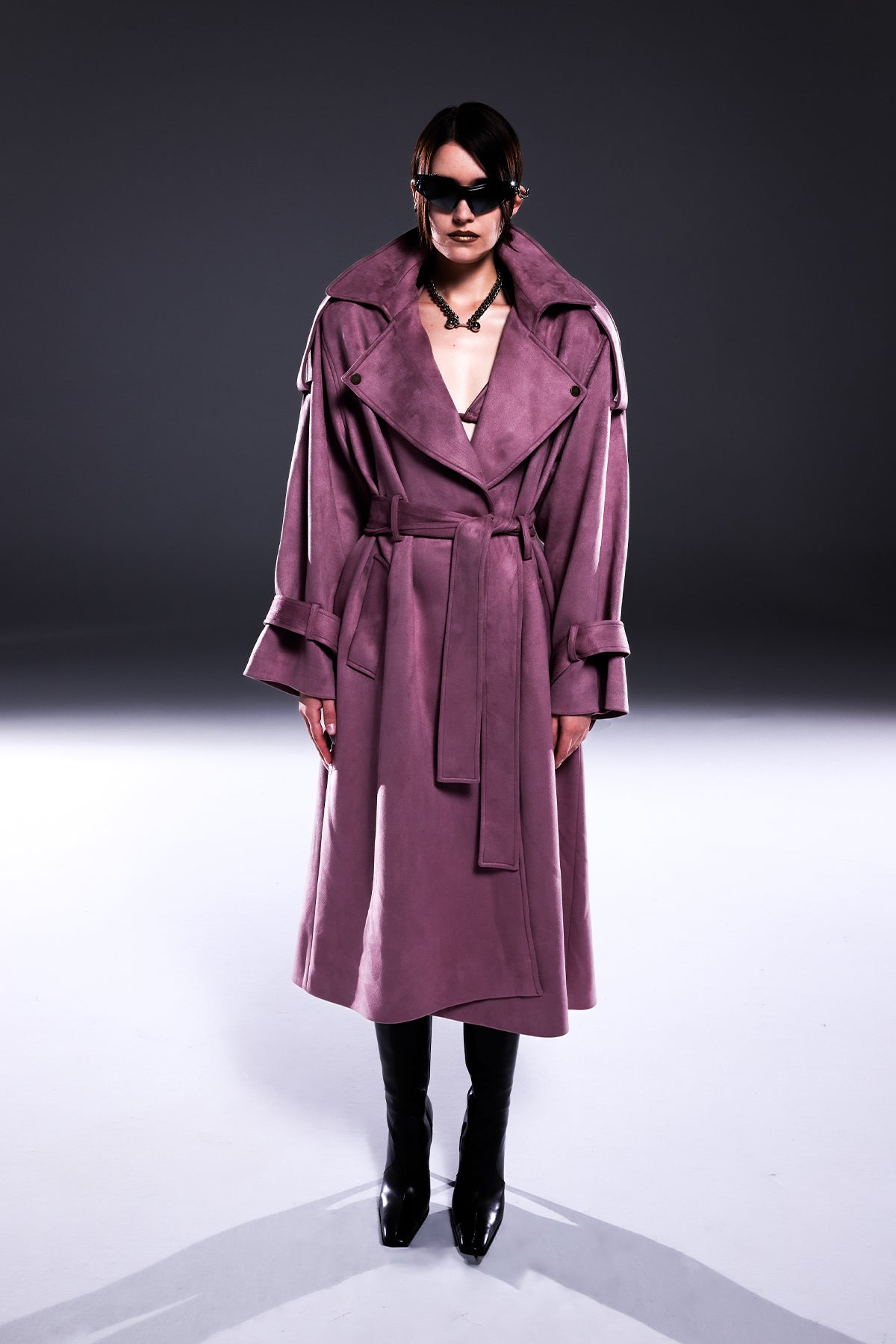 Death Is Easy-Warm Pink Oversize Trenchcoat-Trençkot-1-Milagron.com