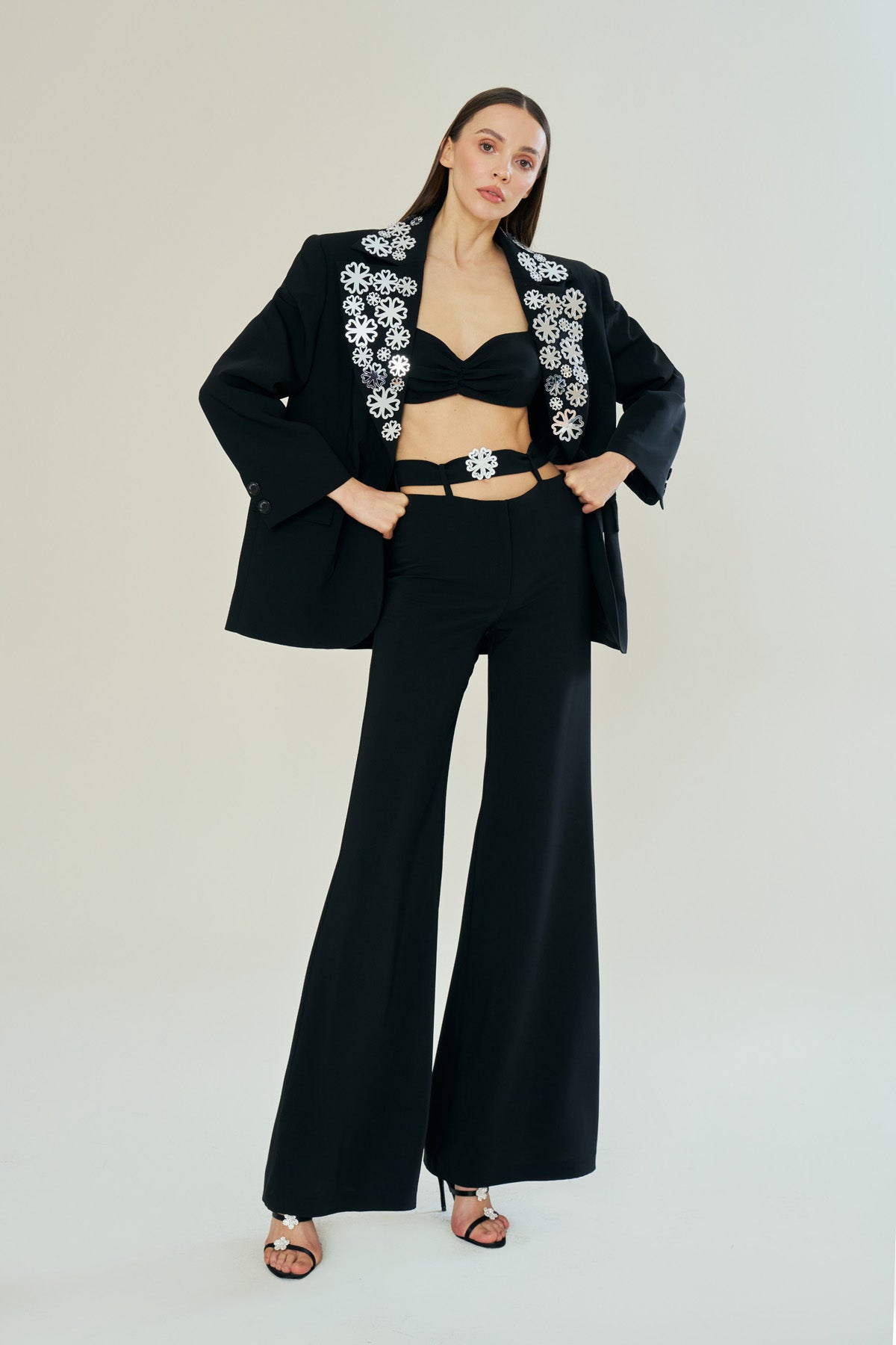 Declara-Belle Belted Silhouette Trousers-Pantolon-1-Milagron.com