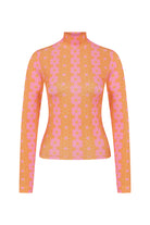 Declara-Blooming Sunset Orange Top-Kazak & Triko-4-Milagron.com