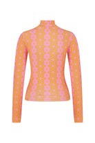 Declara-Blooming Sunset Orange Top-Kazak & Triko-5-Milagron.com