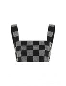 Declara-Checkered Glitter Top-Top-2-Milagron.com