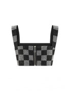 Declara-Checkered Glitter Top-Top-3-Milagron.com