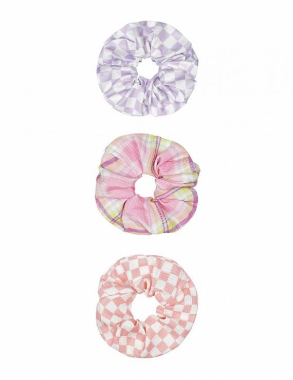 Declara-Checkered Scrunchie Set-1-Milagron.com
