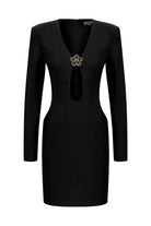 Declara-Cherry Bliss Open Waist Dress-Elbise-1-Milagron.com