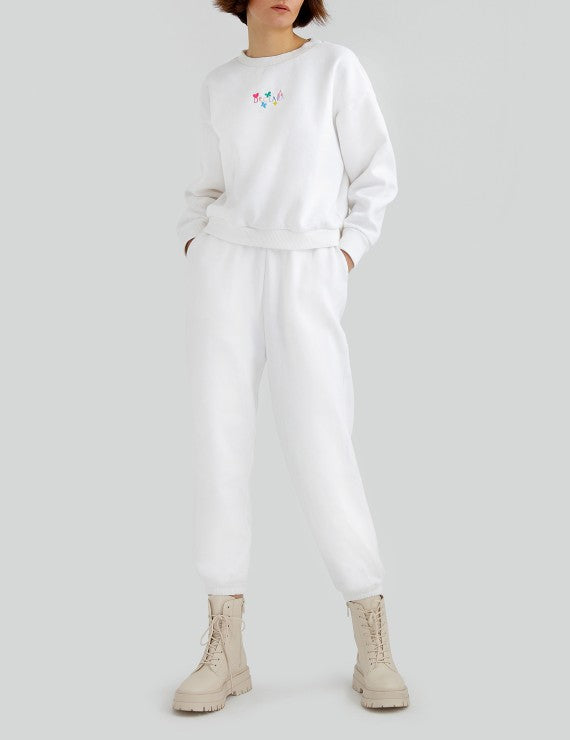 Declara-Cozy White Sweatshirt-1-Milagron.com