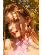 Declara-Gold Heart Padlock Earrings-3-Milagron.com