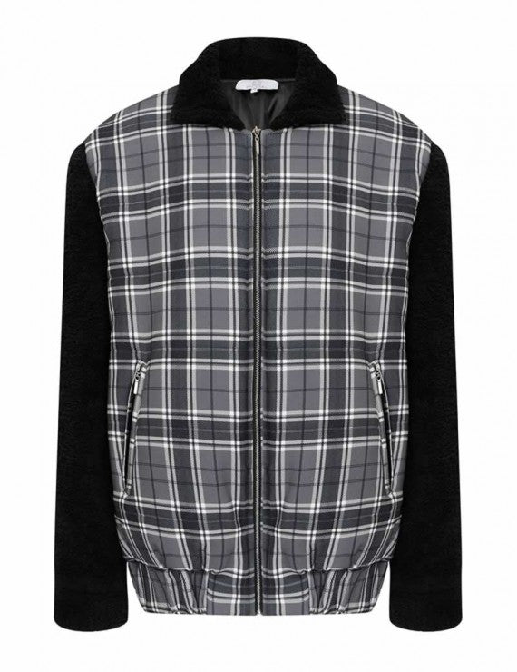 Declara-Griffin Black Teddy Bomber Jacket-Ceket-1-Milagron.com