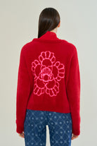 Declara-Hot Roseberry Oversize Iconic Knit-Top-2-Milagron.com