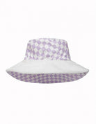 Declara-Lilac Checkered Hat-2-Milagron.com