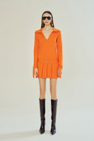 Declara-Mandarin Elegance Knit Dress-Elbise-1-Milagron.com