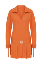 Declara-Mandarin Elegance Knit Dress-Elbise-3-Milagron.com
