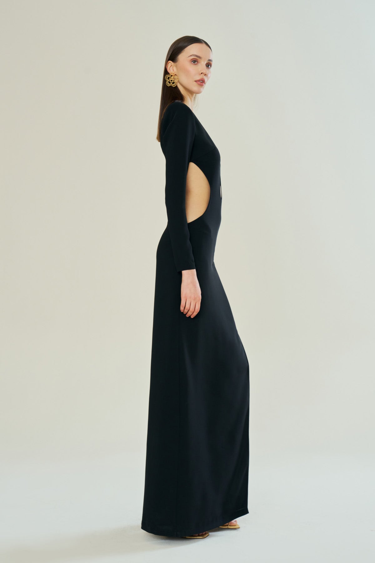 Declara-Moonlit Silhouette Evening Gown-Elbise-2-Milagron.com