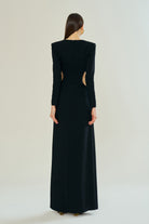 Declara-Moonlit Silhouette Evening Gown-Elbise-3-Milagron.com