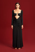 Declara-Noir Charm Dress-Elbise-1-Milagron.com