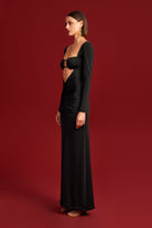 Declara-Noir Charm Dress-Elbise-2-Milagron.com