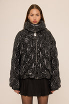 Declara-Off Shoulder Quilted Puffer Jacket-Ceket-1-Milagron.com