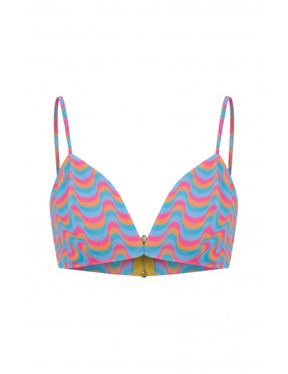 Declara-Pink Wavy Bra Top-1-Milagron.com