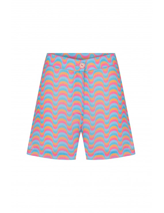 Declara-Pink Wavy Shorts-1-Milagron.com