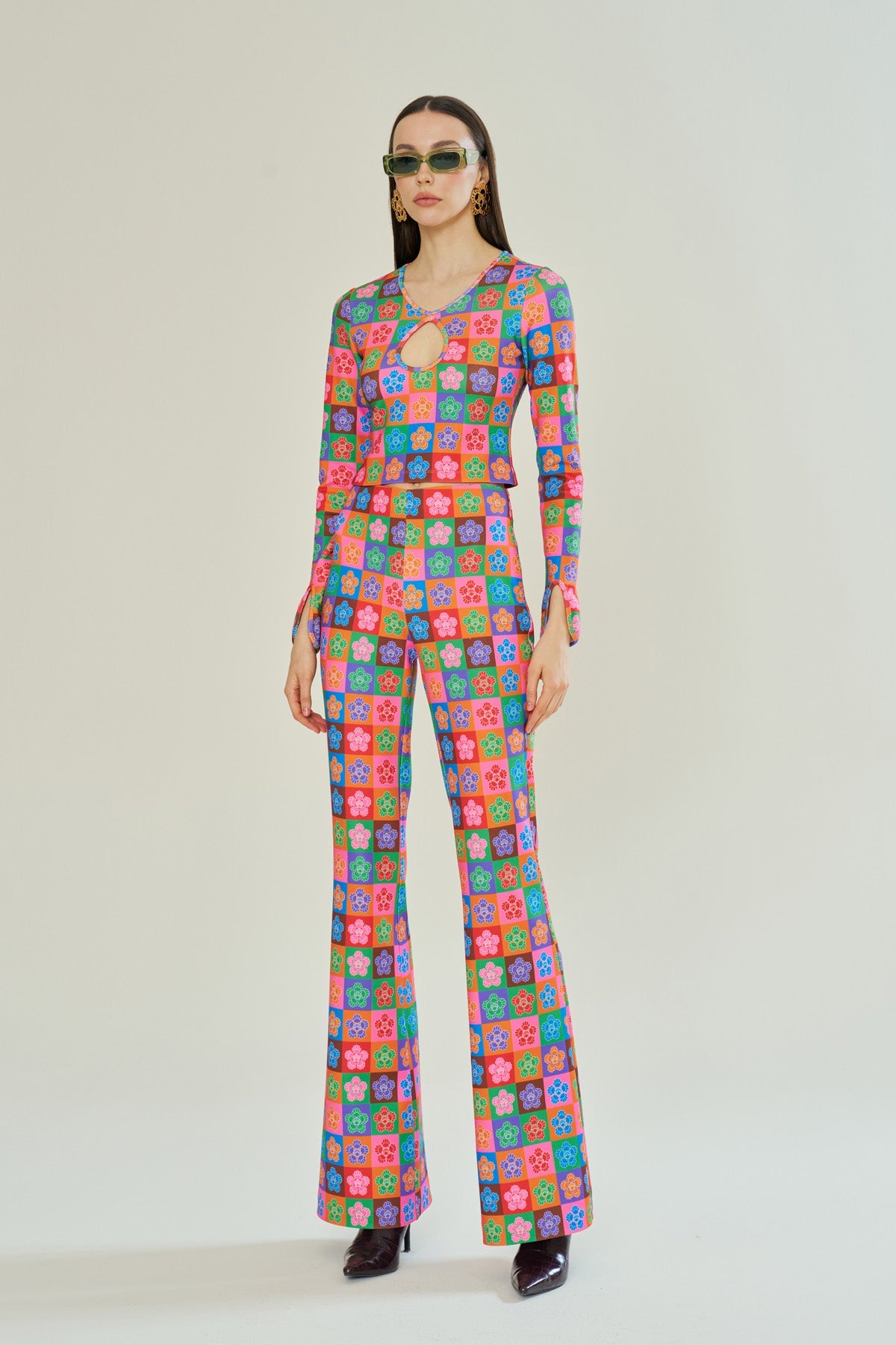 Declara-Polychrome Icon Flare Pants-Pantolon-1-Milagron.com