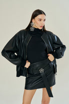 Declara-Romance In Leather Mini Skirt-Etek-1-Milagron.com